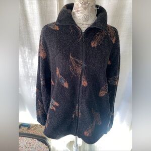 Bear Ridge Outfitters Zip-up Fleece Jacket Men’s Size XL Made In USA Wool Blend